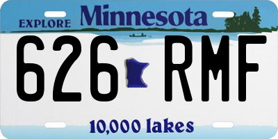 MN license plate 626RMF