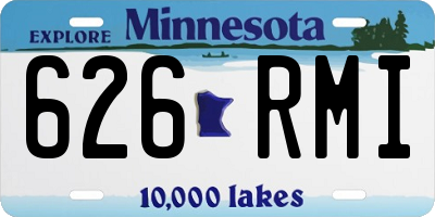 MN license plate 626RMI