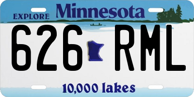 MN license plate 626RML