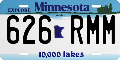 MN license plate 626RMM
