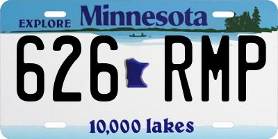 MN license plate 626RMP