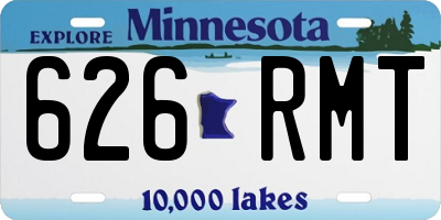 MN license plate 626RMT
