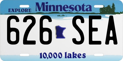 MN license plate 626SEA