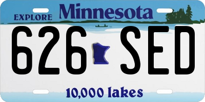 MN license plate 626SED