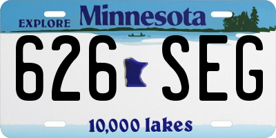 MN license plate 626SEG