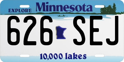 MN license plate 626SEJ