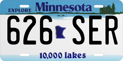 MN license plate 626SER