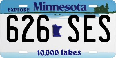 MN license plate 626SES