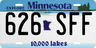 MN license plate 626SFF
