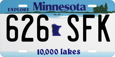 MN license plate 626SFK