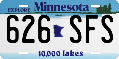 MN license plate 626SFS