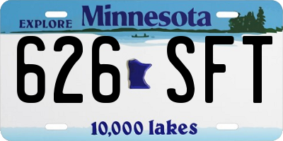 MN license plate 626SFT
