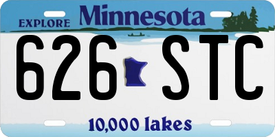 MN license plate 626STC