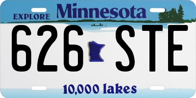 MN license plate 626STE