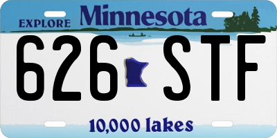 MN license plate 626STF