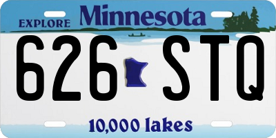 MN license plate 626STQ