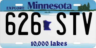 MN license plate 626STV