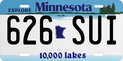 MN license plate 626SUI