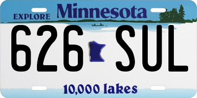 MN license plate 626SUL