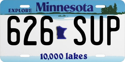 MN license plate 626SUP
