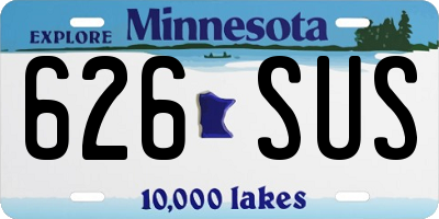 MN license plate 626SUS
