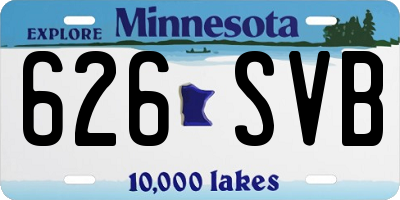 MN license plate 626SVB