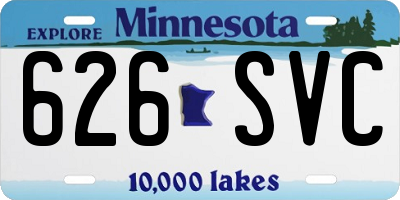 MN license plate 626SVC