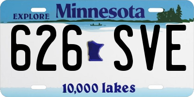 MN license plate 626SVE