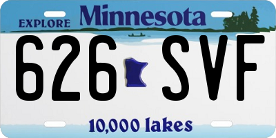 MN license plate 626SVF