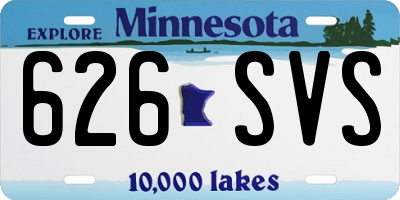 MN license plate 626SVS