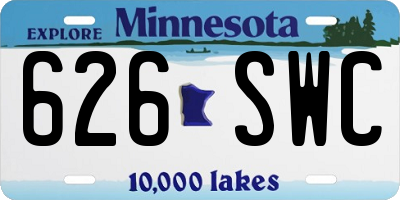 MN license plate 626SWC
