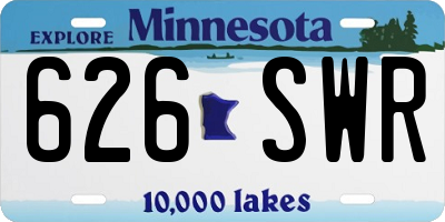 MN license plate 626SWR