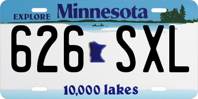 MN license plate 626SXL