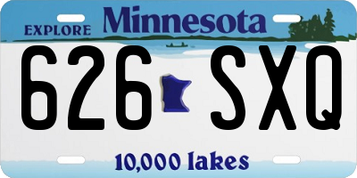 MN license plate 626SXQ