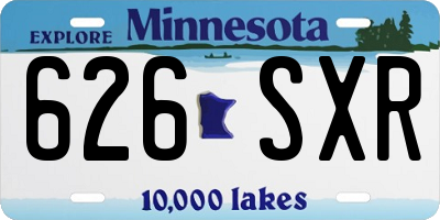MN license plate 626SXR