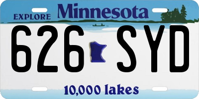 MN license plate 626SYD