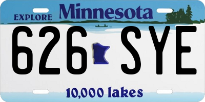 MN license plate 626SYE