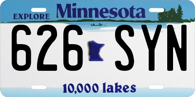MN license plate 626SYN