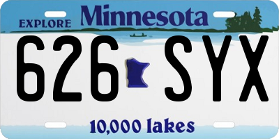 MN license plate 626SYX
