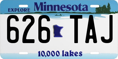 MN license plate 626TAJ