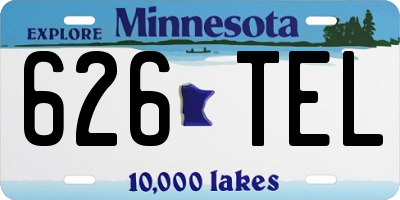 MN license plate 626TEL