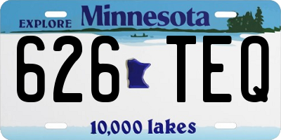 MN license plate 626TEQ