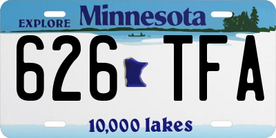 MN license plate 626TFA