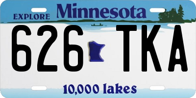 MN license plate 626TKA