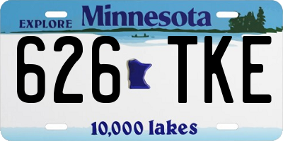 MN license plate 626TKE