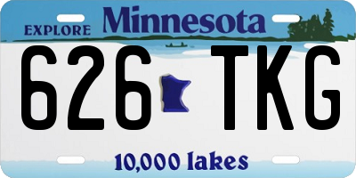 MN license plate 626TKG