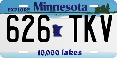 MN license plate 626TKV