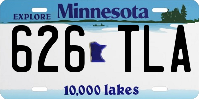 MN license plate 626TLA