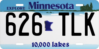 MN license plate 626TLK
