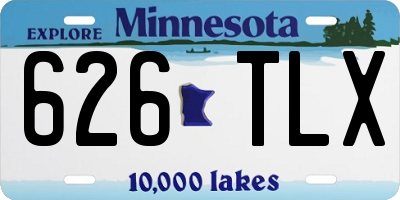 MN license plate 626TLX